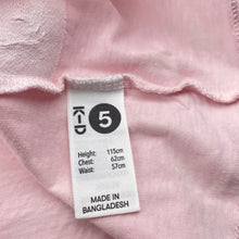 Load image into Gallery viewer, Girls KID, pink cotton tee / top, heart, FUC, size 5,  