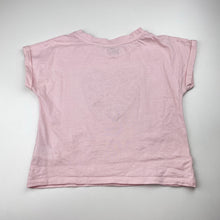 Load image into Gallery viewer, Girls KID, pink cotton tee / top, heart, FUC, size 5,  
