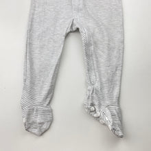 Load image into Gallery viewer, Unisex Baby Berry, striped zip coverall / romper, elephant, EUC, size 0,  