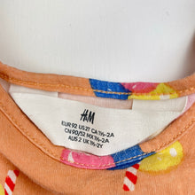 Load image into Gallery viewer, Girls H&amp;M, cotton casual summer dress, FUC, size 2, L: 45cm