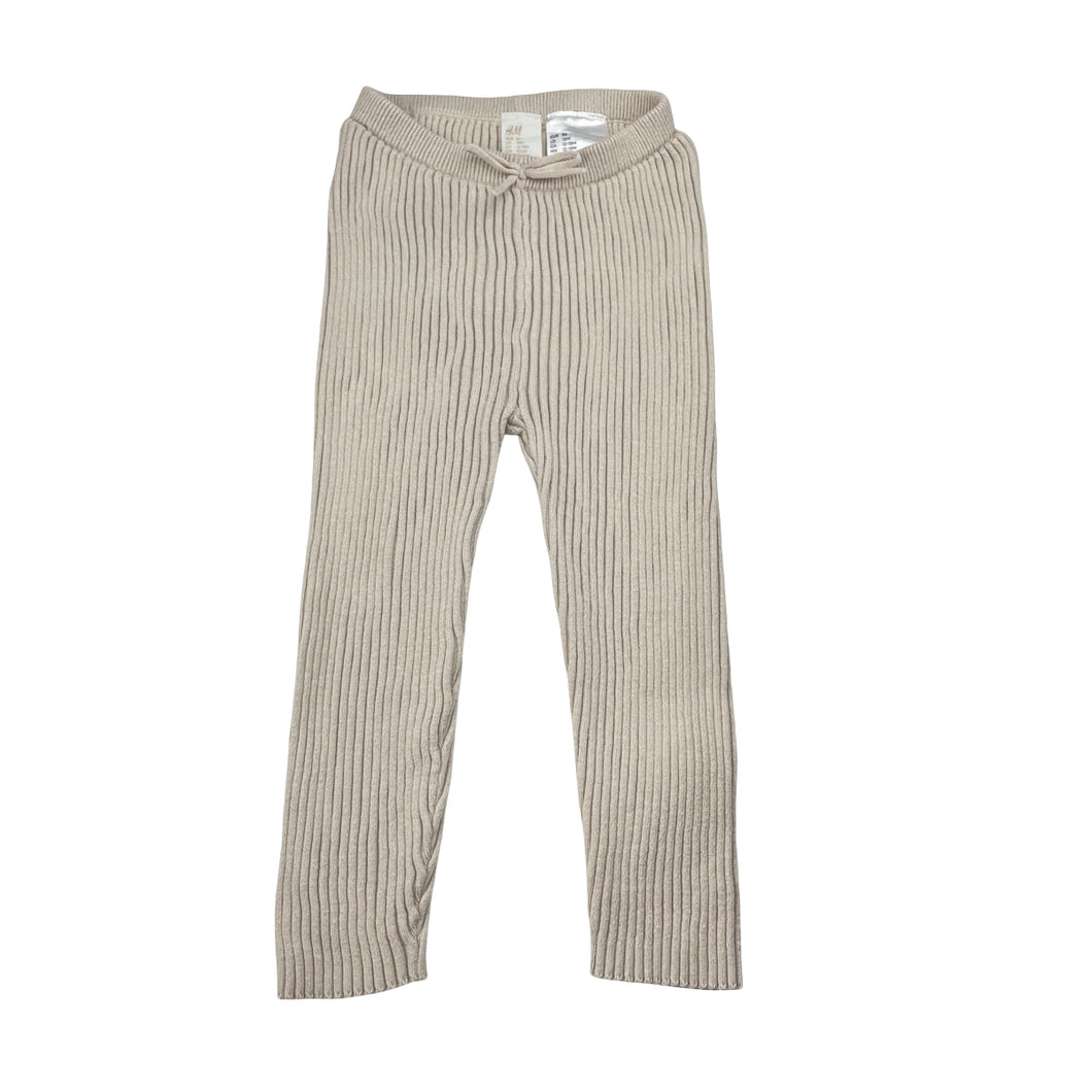 Girls H&M, ribbed cotton leggings / bottoms, GUC, size 1-2,  