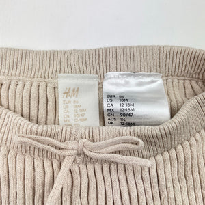 Girls H&M, ribbed cotton leggings / bottoms, GUC, size 1-2,  