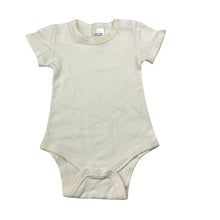 Load image into Gallery viewer, Unisex Coles, cream cotton bodysuit / romper, GUC, size 00,  