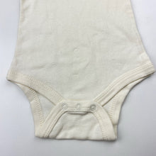 Load image into Gallery viewer, Unisex Coles, cream cotton bodysuit / romper, GUC, size 00,  