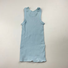 Load image into Gallery viewer, Unisex Target, blue ribbed cotton singlet top, GUC, size 000,  