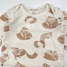 Load image into Gallery viewer, Unisex Wilson + Frenchy, organic cotton blend bodysuit / romper, fox, GUC, size 000,  