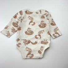 Load image into Gallery viewer, Unisex Wilson + Frenchy, organic cotton blend bodysuit / romper, fox, GUC, size 000,  