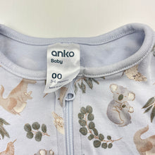 Load image into Gallery viewer, Unisex Anko, cotton zip coverall / romper, GUC, size 00,  