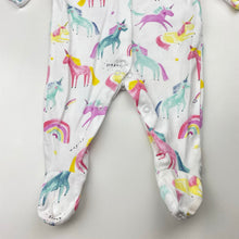 Load image into Gallery viewer, Girls Next, colourful cotton coverall / romper, unicorns, EUC, size 000,  