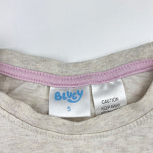 Load image into Gallery viewer, Unisex Bluey, Bingo cotton long sleeve pyjama top, FUC, size 5,  