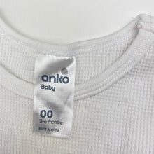 Load image into Gallery viewer, Unisex Anko, waffle cotton long sleeve top, FUC, size 00,  