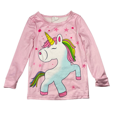 Girls SHEIN, lightweight stretchy pyjama top, unicorn, EUC, size 3,  