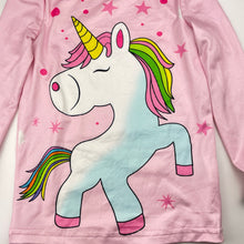 Load image into Gallery viewer, Girls SHEIN, lightweight stretchy pyjama top, unicorn, EUC, size 3,  
