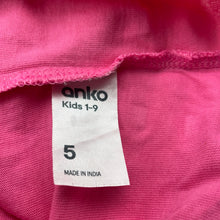 Load image into Gallery viewer, Girls Anko, pink cotton tee / top, heart, EUC, size 5,  