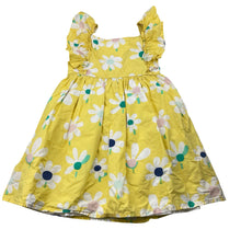 Load image into Gallery viewer, Girls M&amp;S, lined lightweight floral cotton summer dress, GUC, size 4-5, L: 52cm