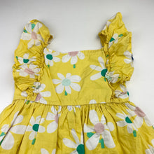 Load image into Gallery viewer, Girls M&amp;S, lined lightweight floral cotton summer dress, GUC, size 4-5, L: 52cm