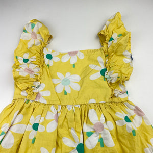 Girls M&S, lined lightweight floral cotton summer dress, GUC, size 4-5, L: 52cm