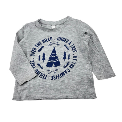 Boys Dymples, grey long sleeve tee / top, FUC, size 1,  