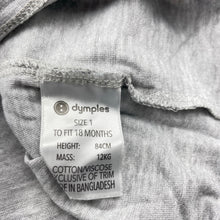 Load image into Gallery viewer, Boys Dymples, grey long sleeve tee / top, FUC, size 1,  