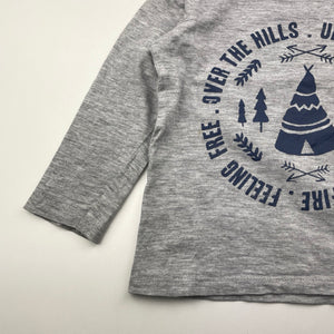 Boys Dymples, grey long sleeve tee / top, FUC, size 1,  