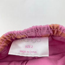 Load image into Gallery viewer, Girls Mango, pink skirt, built-in shorts, elasticated, FUC, size 2,  