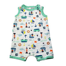 Load image into Gallery viewer, Boys Dymples, soft feel cotton romper, pirate, EUC, size 1,  