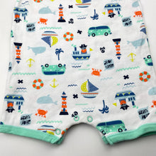 Load image into Gallery viewer, Boys Dymples, soft feel cotton romper, pirate, EUC, size 1,  