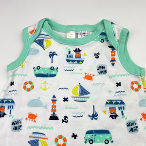 Boys Dymples, soft feel cotton romper, pirate, EUC, size 1,  