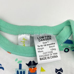 Boys Dymples, soft feel cotton romper, pirate, EUC, size 1,  