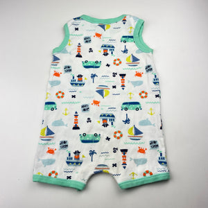 Boys Dymples, soft feel cotton romper, pirate, EUC, size 1,  