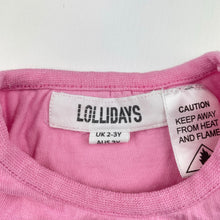 Load image into Gallery viewer, Girls LOLLIDAYS, cotton pyjama tee / top, FUC, size 3,  