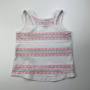 Girls Osh Kosh, cotton singlet / tank top, FUC, size 0,  