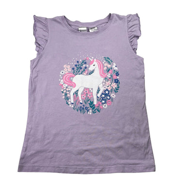 Girls Anko, cotton pyjama top, unicorn, EUC, size 8,  