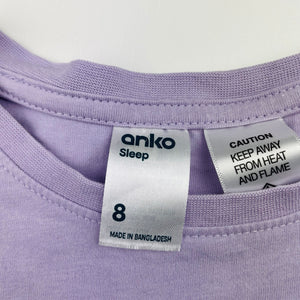 Girls Anko, cotton pyjama top, unicorn, EUC, size 8,  