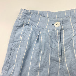 Girls Country Road, cotton lined linen blend shorts, adjustable, GUC, size 8,  