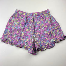 Load image into Gallery viewer, Girls Cotton On, floral cotton / linen shorts, elasticated, EUC, size 5,  