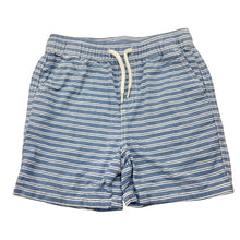 Load image into Gallery viewer, Boys Anko, blue &amp; white stripe cotton shorts, elasticated, EUC, size 6,  