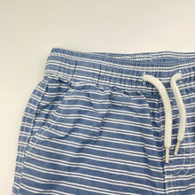 Load image into Gallery viewer, Boys Anko, blue &amp; white stripe cotton shorts, elasticated, EUC, size 6,  