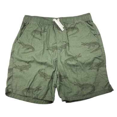 Boys Anko, khaki cotton shorts, elasticated, crocodiles, EUC, size 14,  
