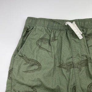Boys Anko, khaki cotton shorts, elasticated, crocodiles, EUC, size 14,  