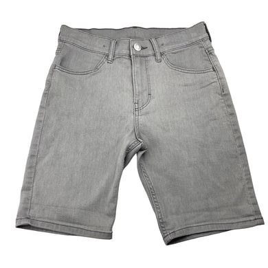 Boys H&M, grey stretch denim shorts, adjustable, EUC, size 12,  