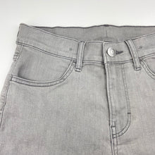 Load image into Gallery viewer, Boys H&amp;M, grey stretch denim shorts, adjustable, EUC, size 12,  