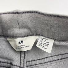 Load image into Gallery viewer, Boys H&amp;M, grey stretch denim shorts, adjustable, EUC, size 12,  
