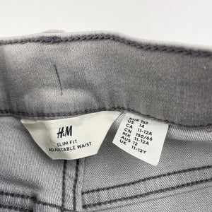 Boys H&M, grey stretch denim shorts, adjustable, EUC, size 12,  