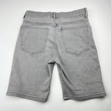 Load image into Gallery viewer, Boys H&amp;M, grey stretch denim shorts, adjustable, EUC, size 12,  