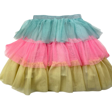Girls KID, lined tiered tulle skirt, elasticated, L: 33cm, FUC, size 4,  