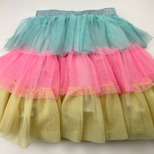 Load image into Gallery viewer, Girls KID, lined tiered tulle skirt, elasticated, L: 33cm, FUC, size 4,  