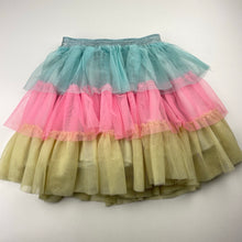 Load image into Gallery viewer, Girls KID, lined tiered tulle skirt, elasticated, L: 33cm, FUC, size 4,  