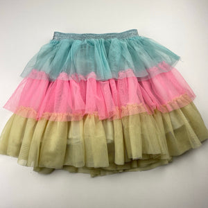 Girls KID, lined tiered tulle skirt, elasticated, L: 33cm, FUC, size 4,  