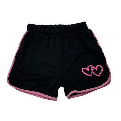 Girls black, lightweight shorts, elasticated, GUC, size 7,  